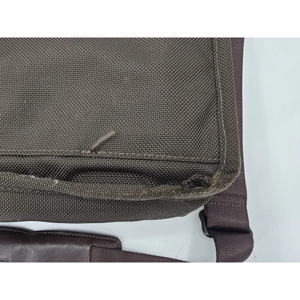 TUMI‎ Dark Brown Nylon Expandable Briefcase Messenger w Laptop Insert